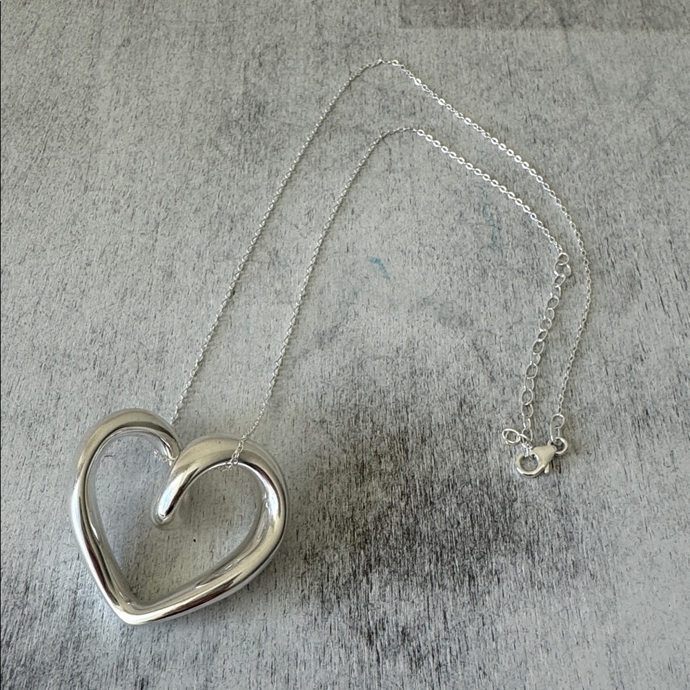 925 Sterling Silver Statement Electroform Heart N… - image 8